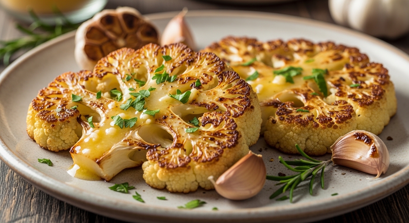 Keto Garlic Cauliflower Steaks: A Flavorful, Low-Carb Delight