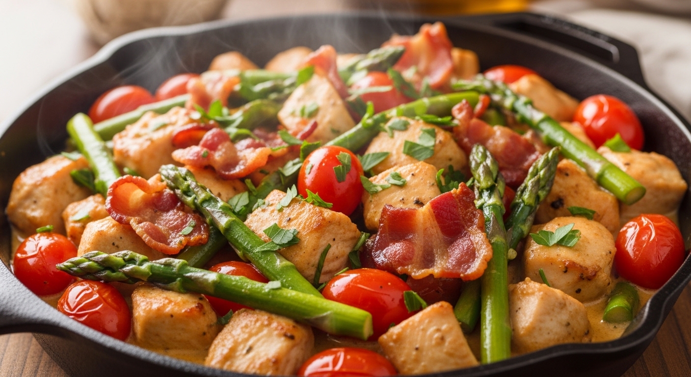 Keto Bacon Chicken Skillet: A Flavor-Packed Low-Carb Dinner