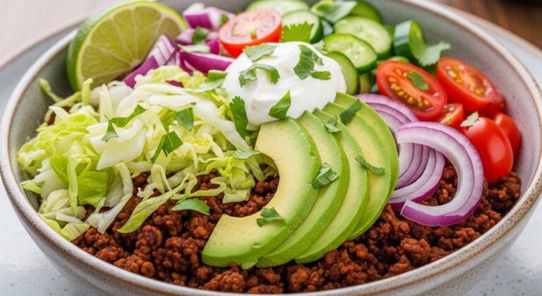 The Ultimate Keto Taco Beef Bowl: A Flavor-Packed, Low-Carb Delight