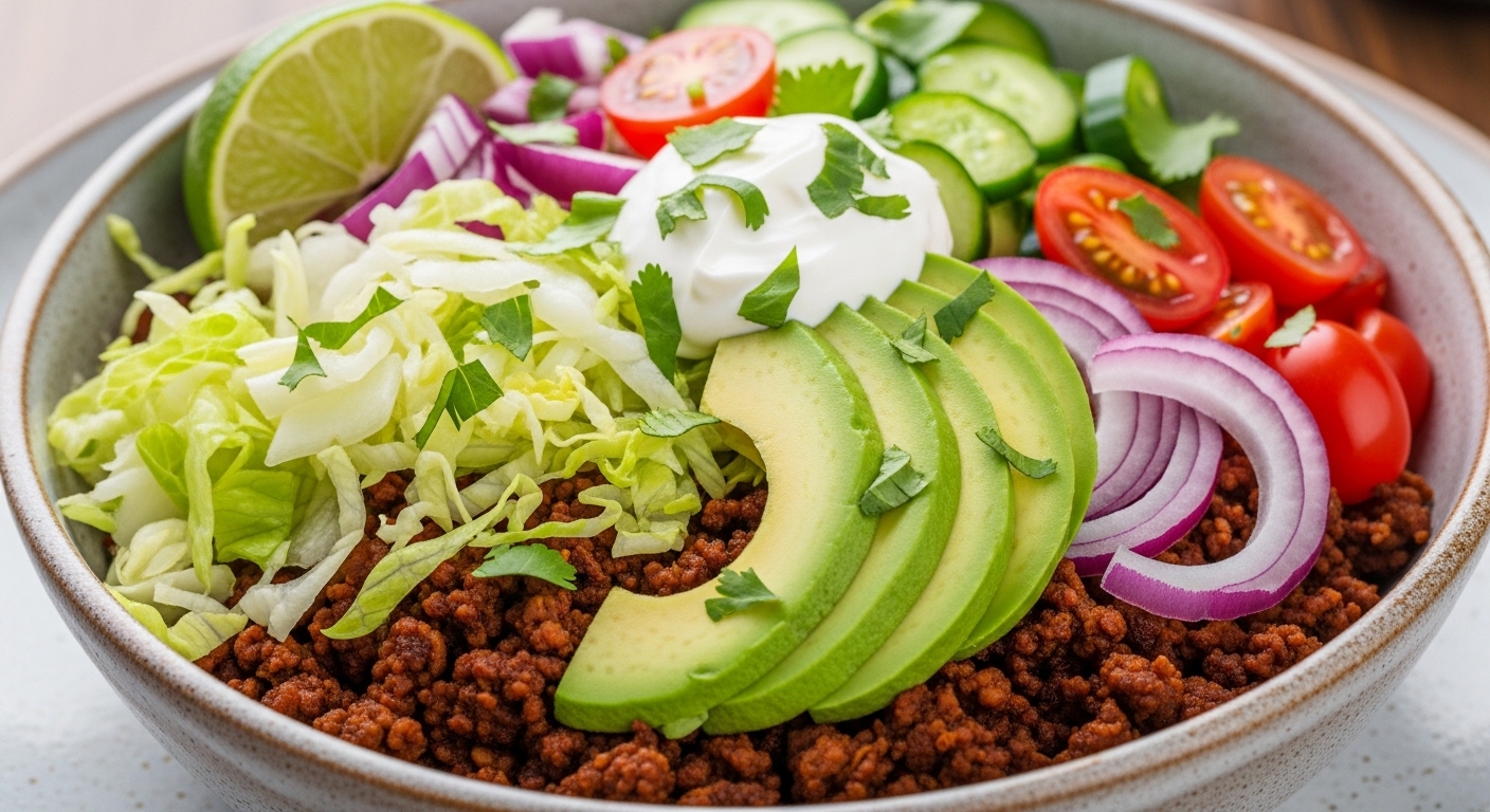 The Ultimate Keto Taco Beef Bowl: A Flavor-Packed, Low-Carb Delight