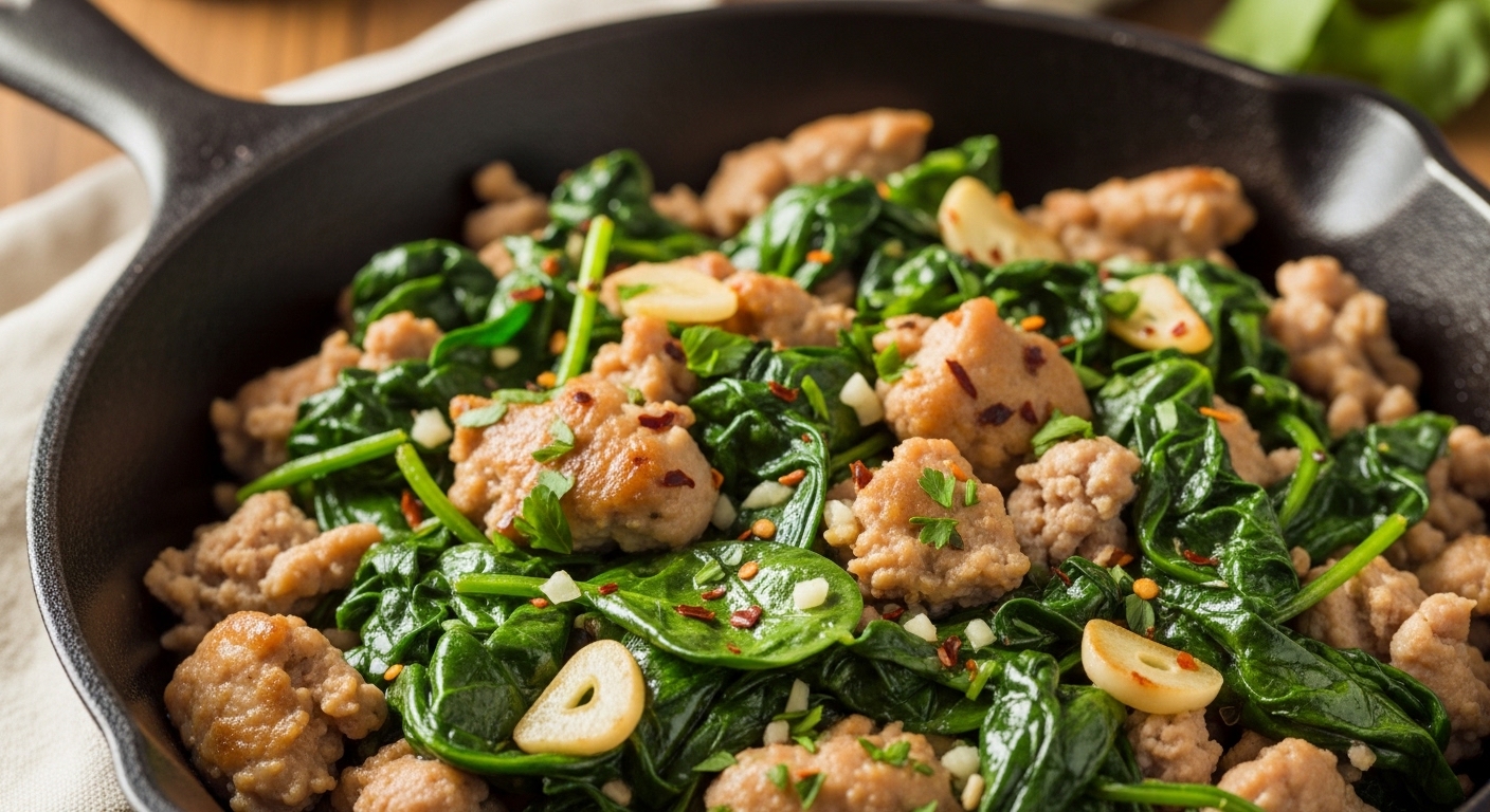 Keto Garlic Spinach Turkey Skillet: A Flavorful Low-Carb Meal