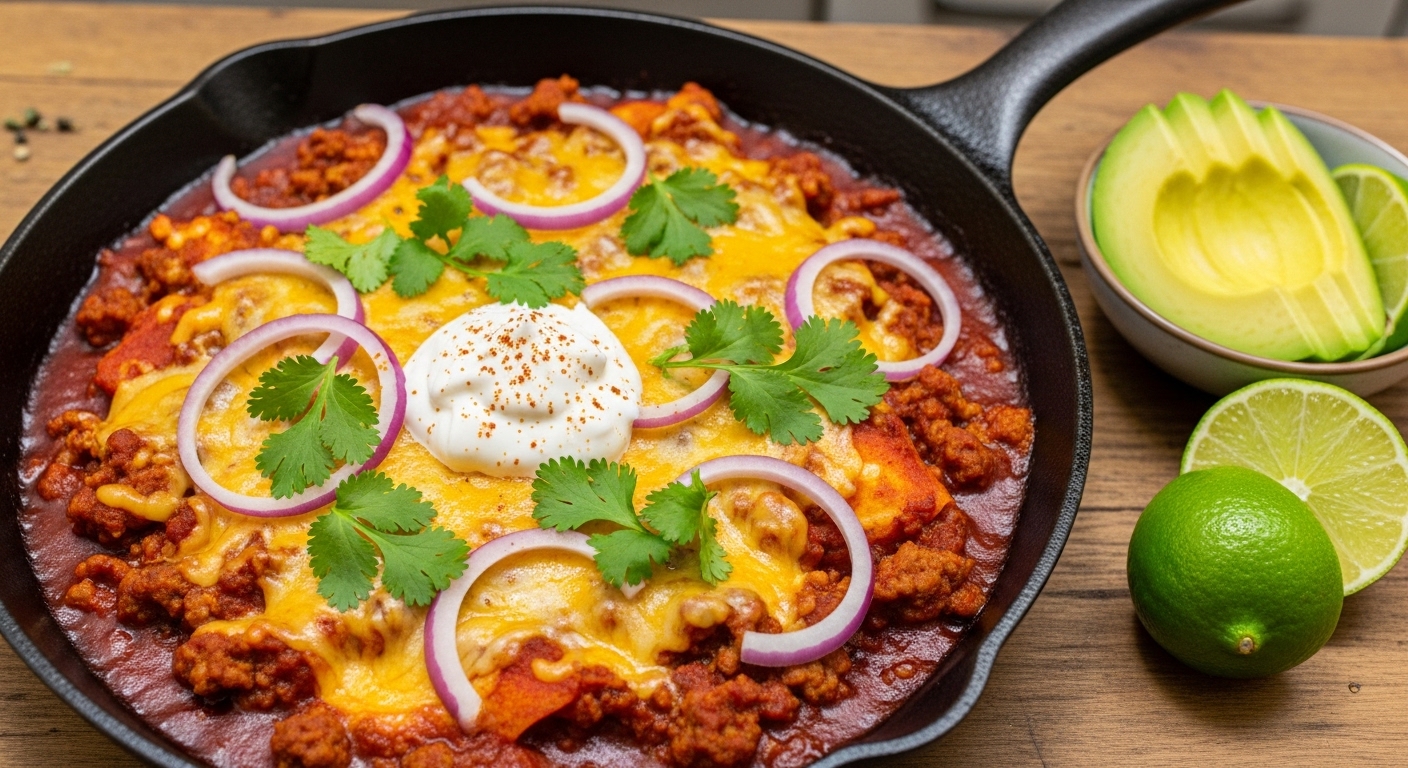 Keto Beef Enchilada Skillet: A Flavorful Low-Carb Comfort Dish