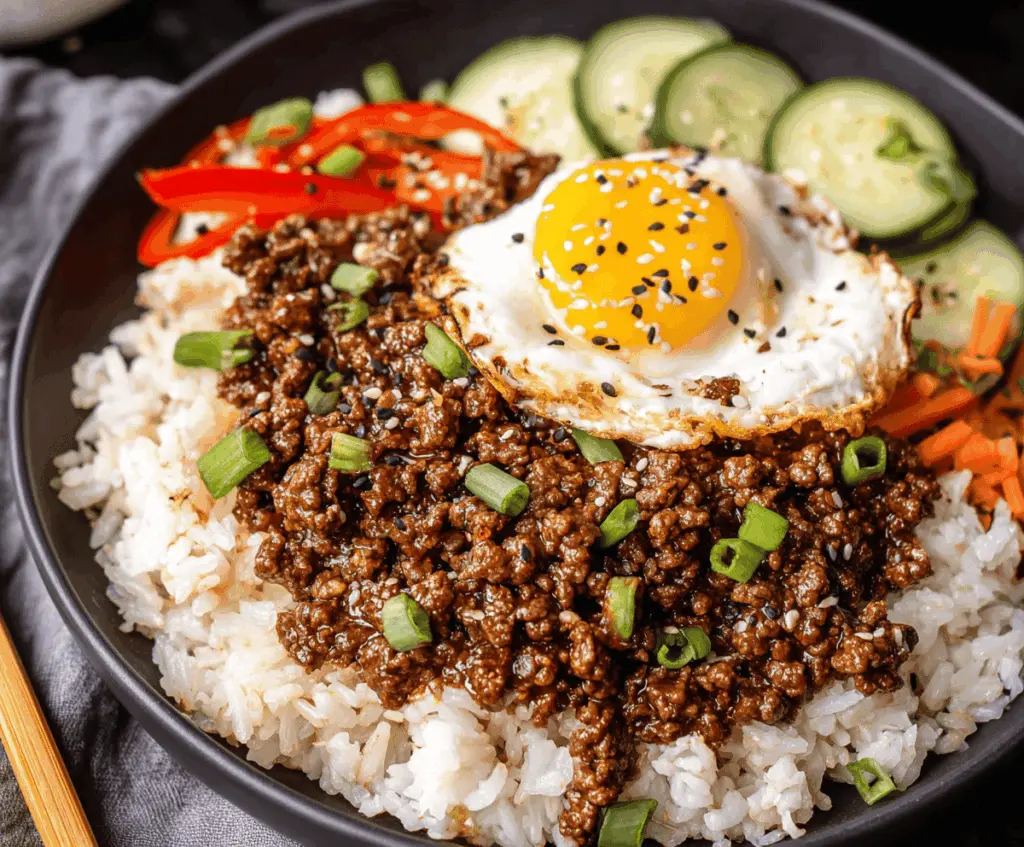 Korean Ground Beef Bowls