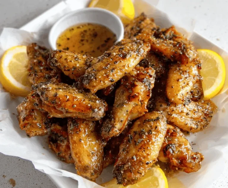 Lemon Pepper Wings with Honey