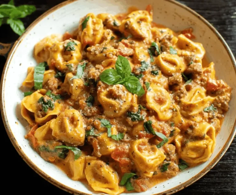One Pan Tortellini with Sausage