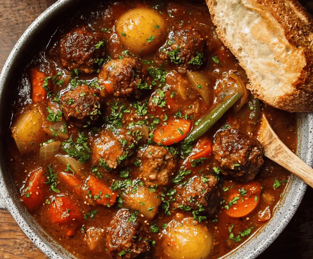 One-Pot Meatball Stew