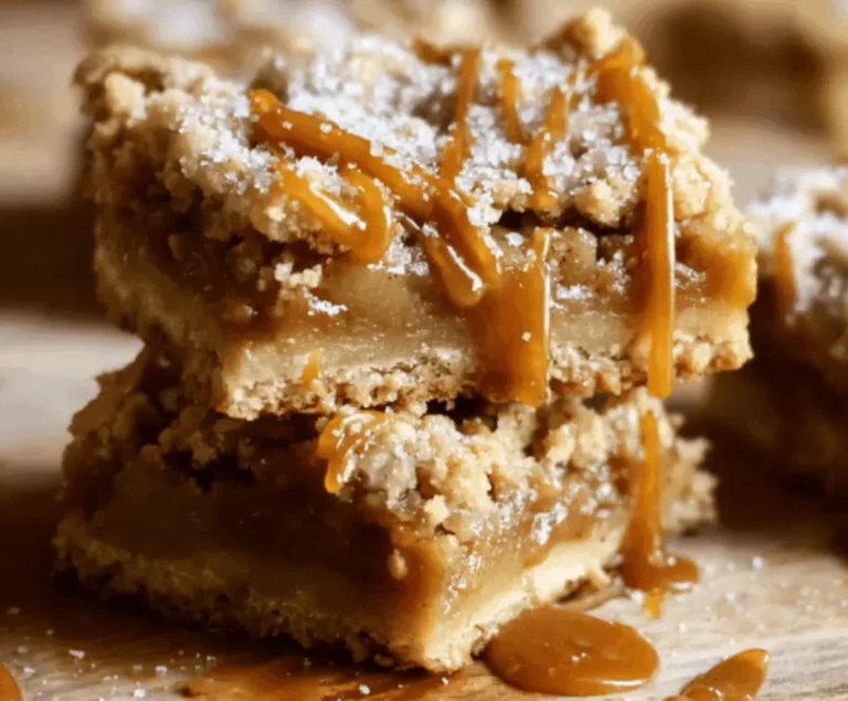 Salted Caramel Apple Bars