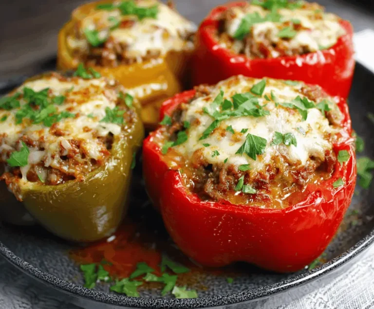 Slow Cooker Beef Stuffed Peppers
