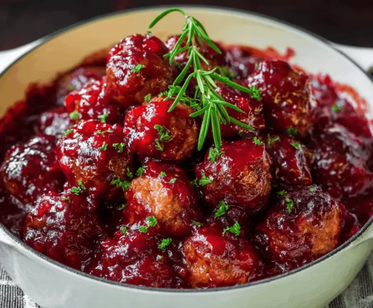 Sweet and Savory Cranberry Meatballs