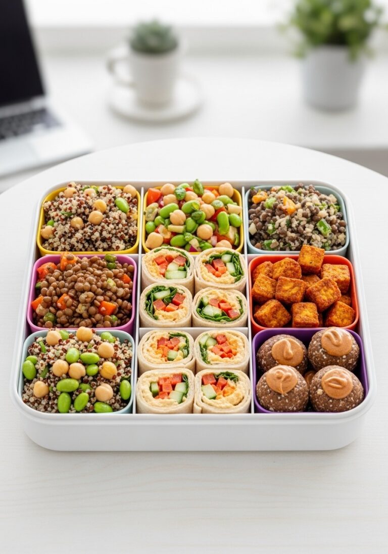 7 High-Protein No-Cook Vegan Meals for Work (20+ g Protein Each!)