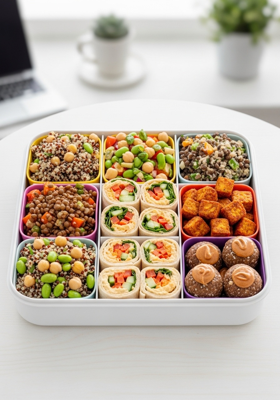 7 High-Protein No-Cook Vegan Meals for Work (20+ g Protein Each!) 7 High-Protein No-Cook Vegan Meals for Work (20+ g Protein Each!)