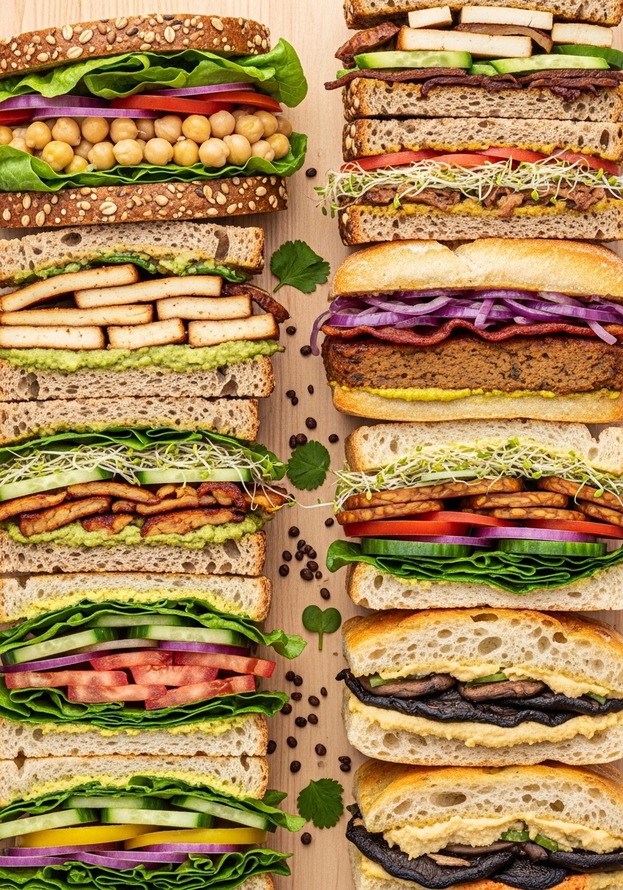 10 High-Protein Vegan Sandwiches (Easy Meal Prep)