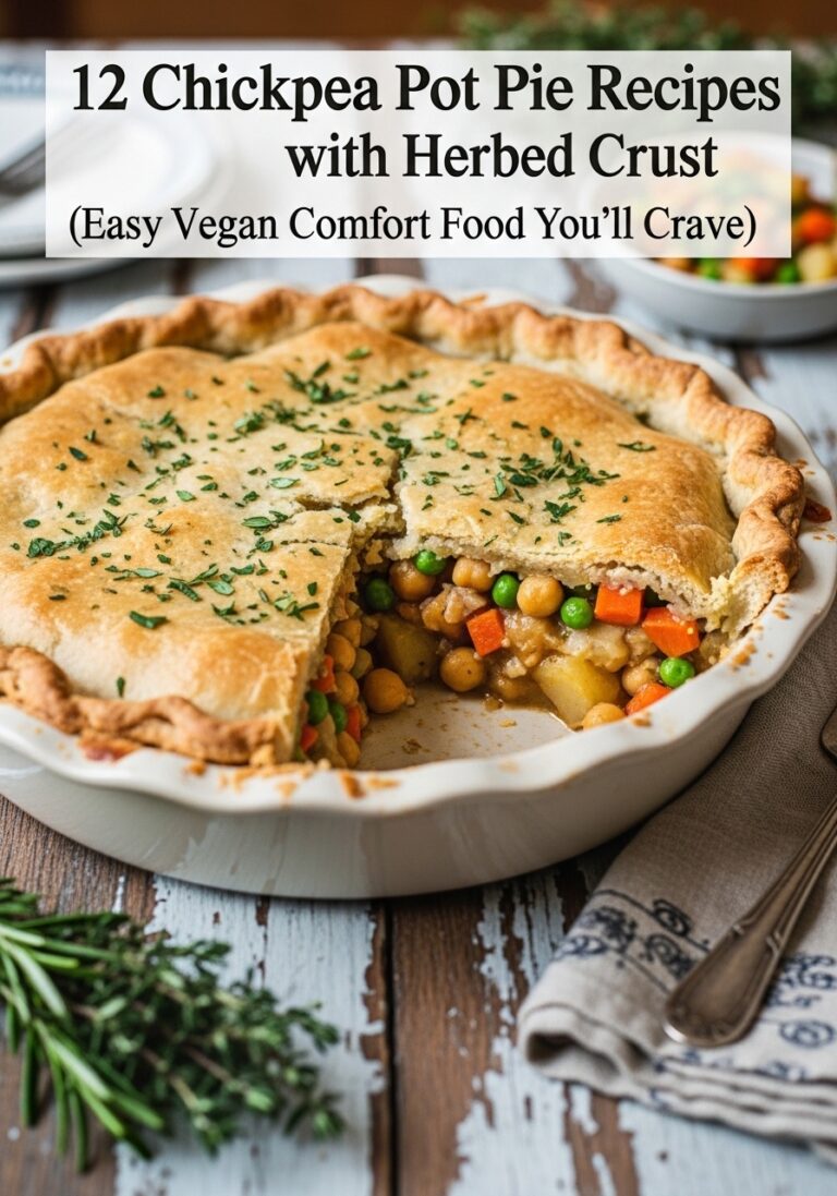 12 Chickpea Pot Pie Recipes with Herbed Crust (Easy Vegan Comfort Food You’ll Crave)
