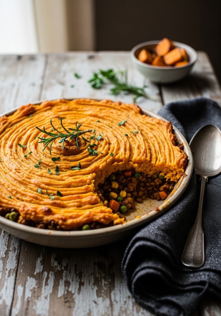 Sweet Potato Shepherd’s Pie (Easy Vegan Comfort Food)