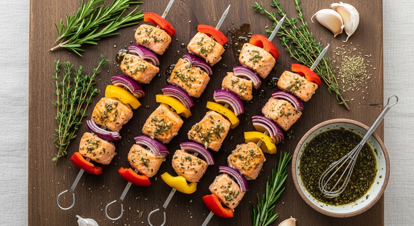 Garlic Herb Salmon Skewers: A Flavorful, Healthy Twist on Seafood