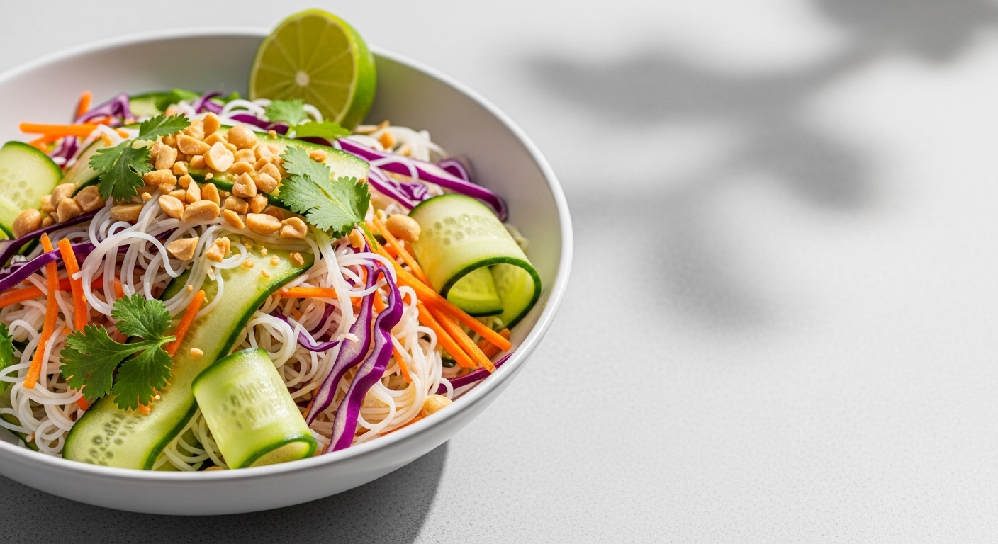 Chilled Rice Noodle Salad: A Refreshing, Easy-to-Make Dish Perfect for Hot Summer Days