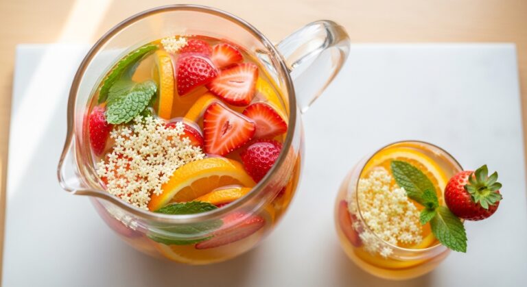 Elderflower Moscato Sangria: A Floral, Effervescent Summer Sipper
