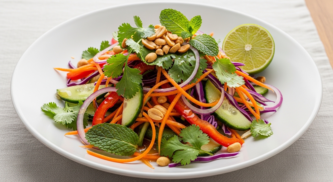 Chilled Thai Veggie Salad: A Refreshing, Flavor-Packed Dish That’s Ready in Minutes