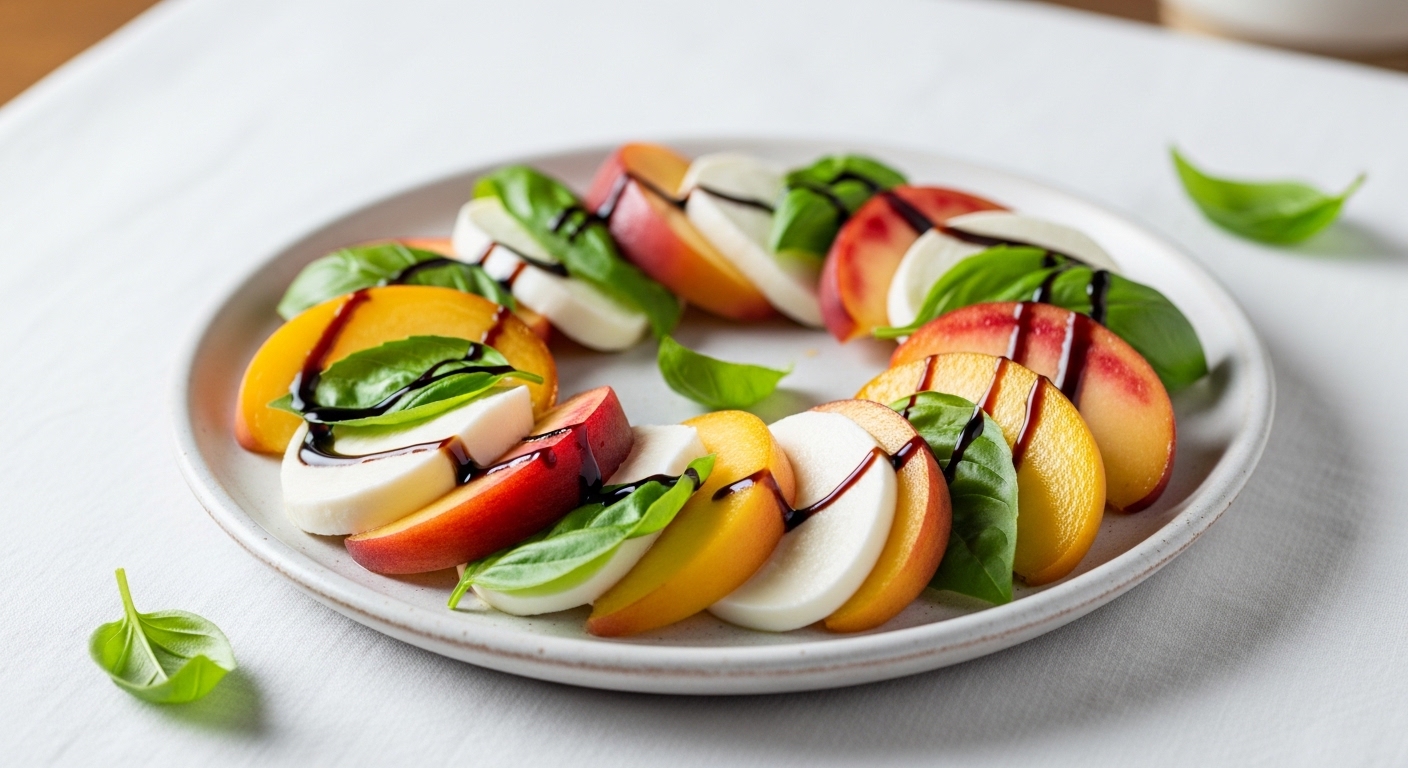Peach Caprese Salad: A Summer Symphony of Sweet, Savory, and Creamy Flavors