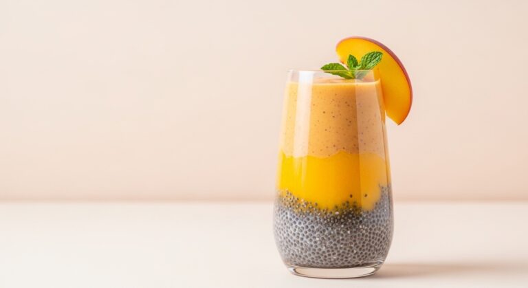 Peach Mango Chia Smoothie: A Tropical, Creamy Delight You’ll Crave Every Morning