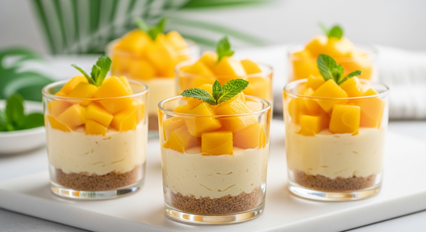 Tropical Mango Cheesecake Cups: A Creamy Summer Treat in a Cup