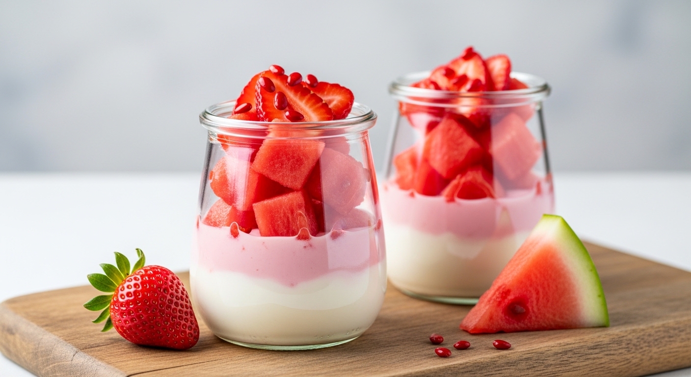 Watermelon Strawberry Yogurt Cups: A Refreshing, No-Cook Summer Treat