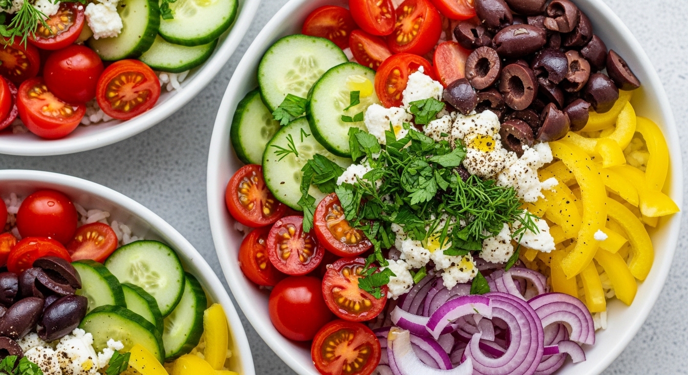 Mediterranean Veggie Rice Bowls: A Fresh, Flavorful Meal in Minutes