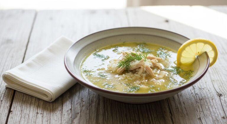 Warm, Zesty Greek Lemon Chicken Soup — A Comforting Classic with a Tangy Twist