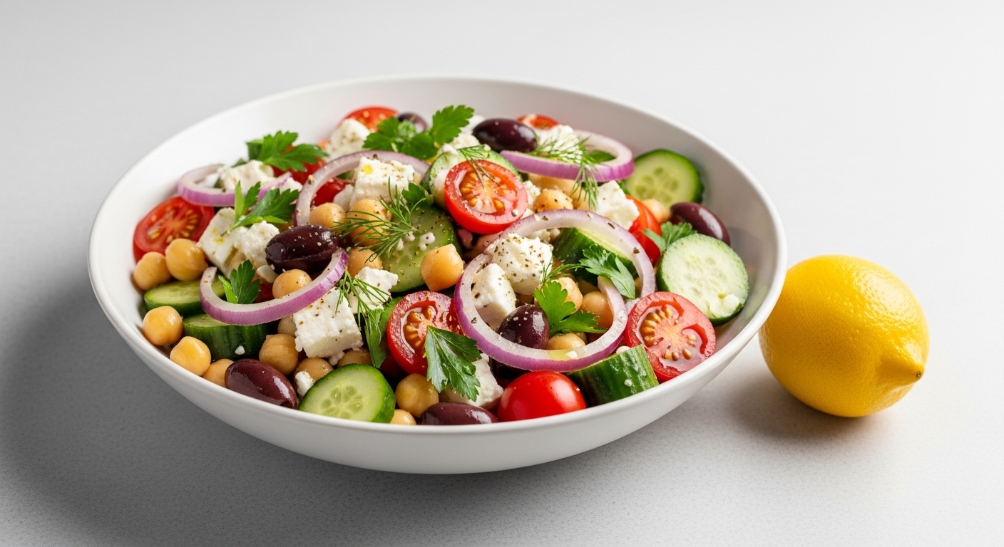 Chilled Greek Chickpea Salad: A Cool, Crunchy Mediterranean Delight