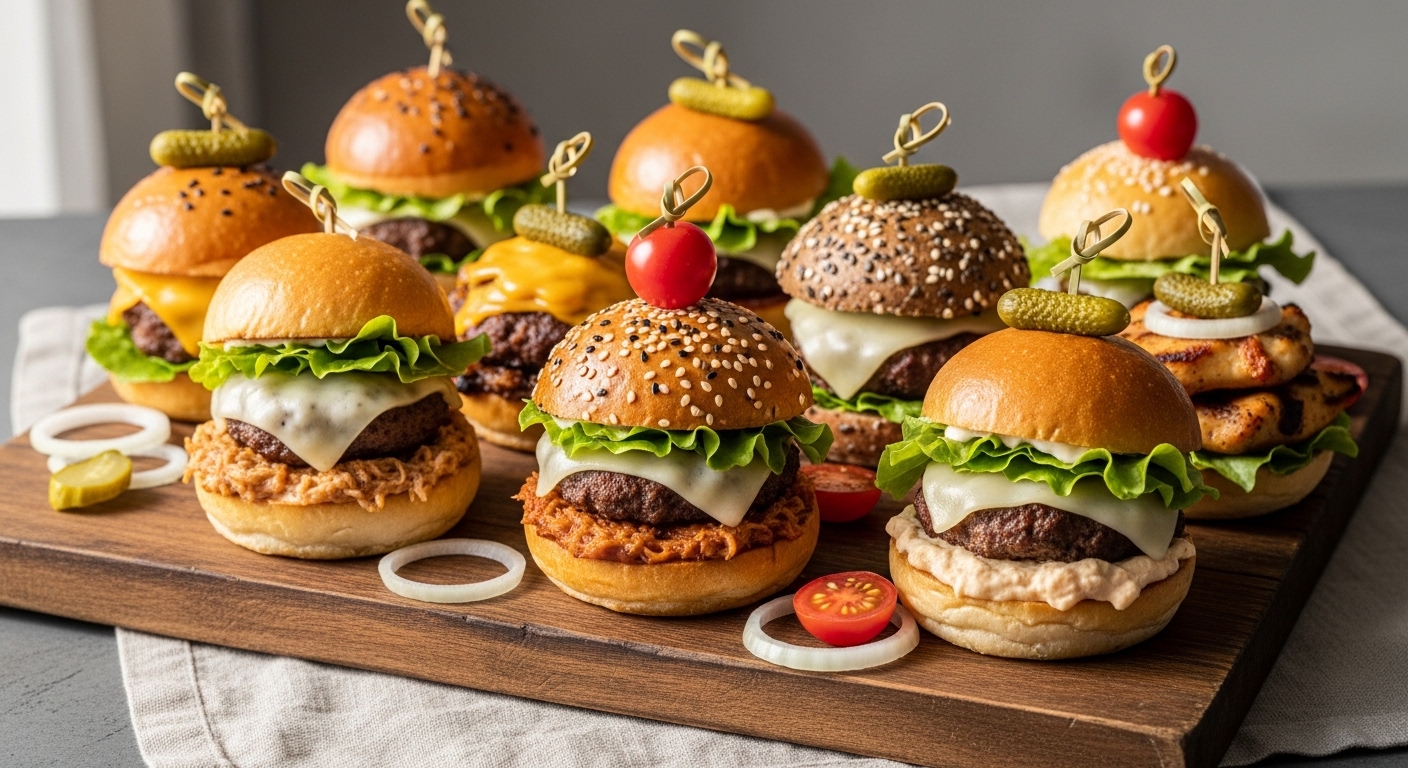 Easy Sliders and Mini Burgers for Parties – Quick, Fun & Delicious! Easy Sliders and Mini Burgers for Parties – Quick, Fun & Delicious!