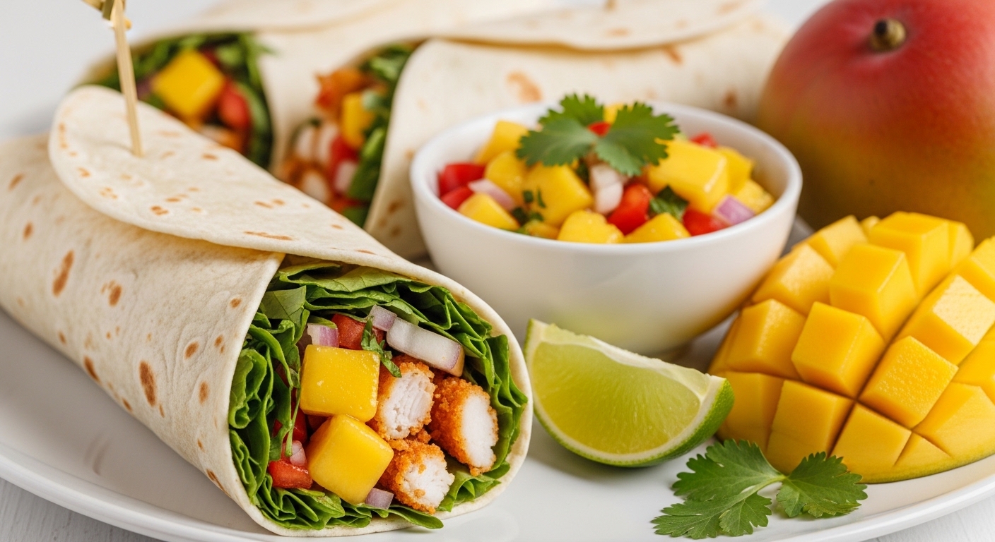 Tropical Mango Salsa Wraps: A Burst of Sunshine in Every Bite Tropical Mango Salsa Wraps: A Burst of Sunshine in Every Bite