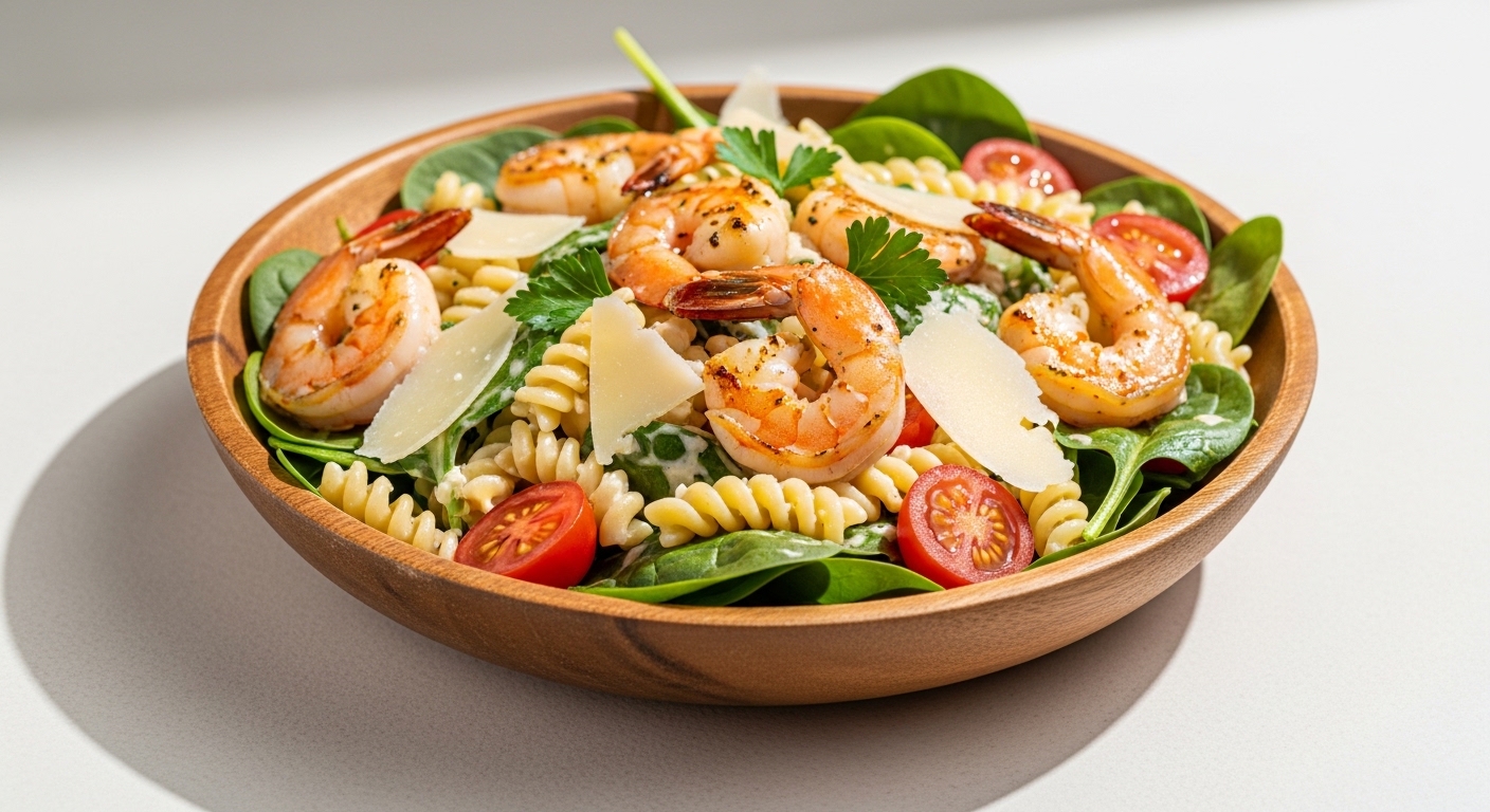 Garlic Parmesan Shrimp Pasta Salad: A Bold, Creamy Summer Favorite