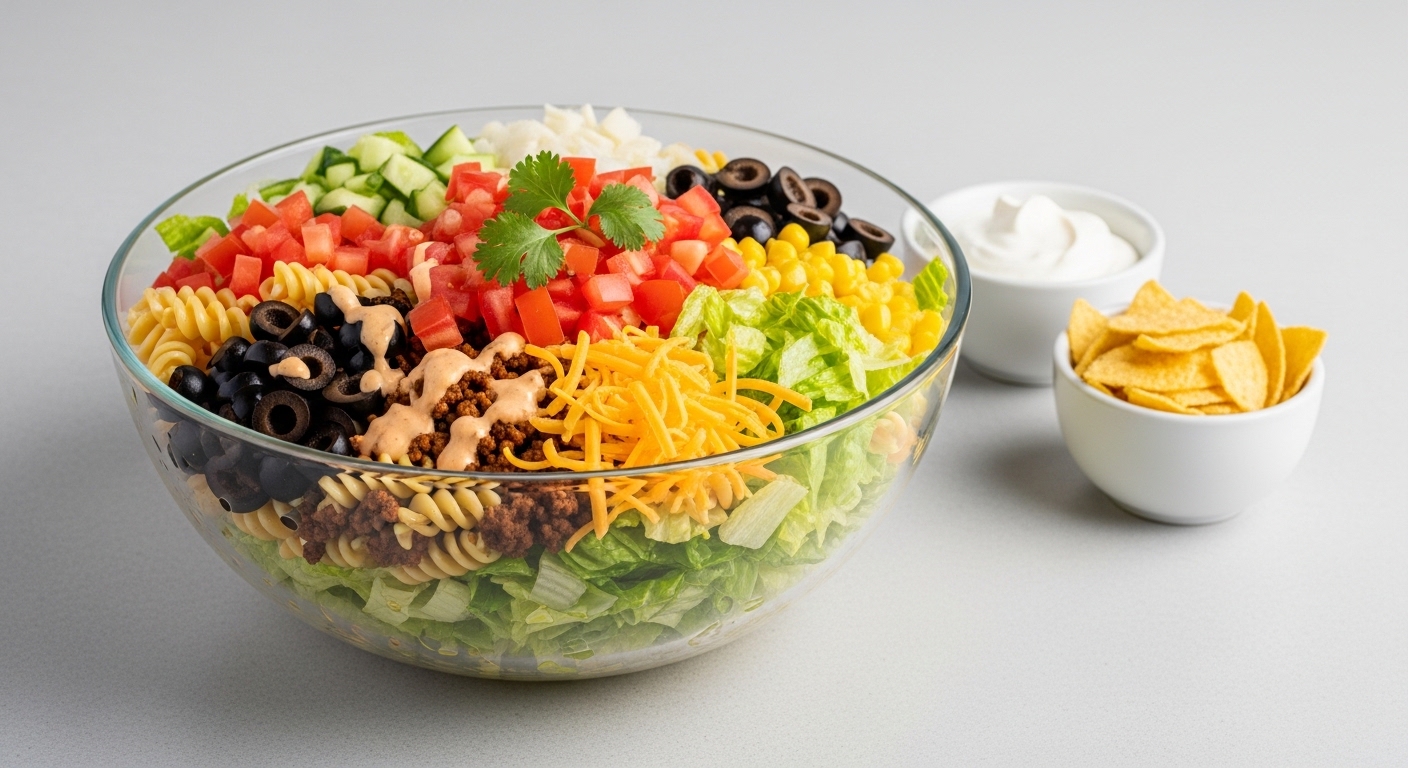 Chilled Taco Pasta Salad: A Refreshing Twist on Mexican Comfort