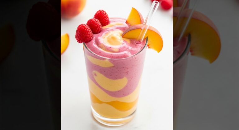 Peach Raspberry Yogurt Smoothie: A Creamy, Refreshing Summer Sipper You’ll Crave