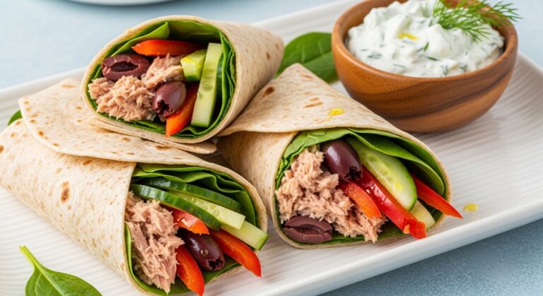 Mediterranean Tuna Veggie Wraps: A Fresh, Flavorful Lunch That’s Ready in 15 Minutes