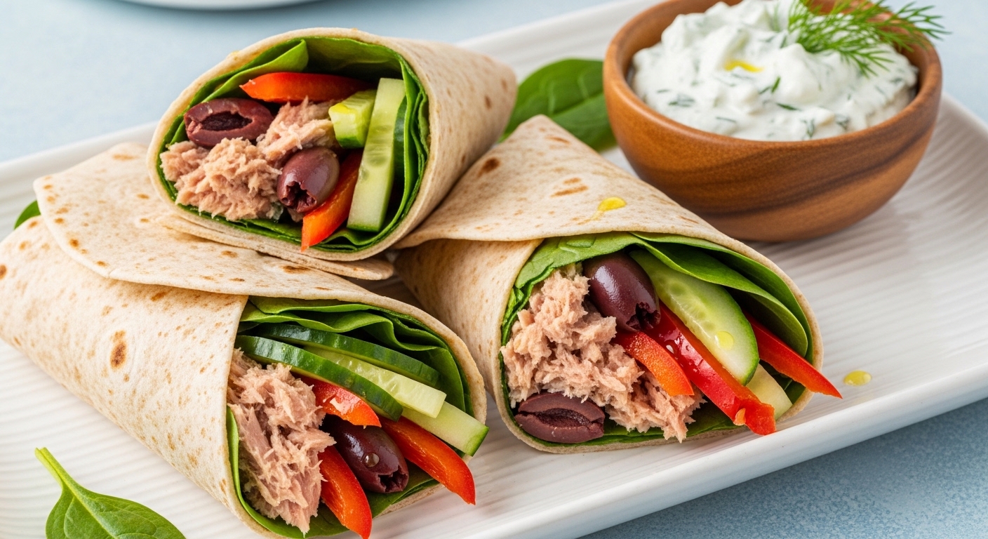 Mediterranean Tuna Veggie Wraps: A Fresh, Flavorful Lunch That’s Ready in 15 Minutes