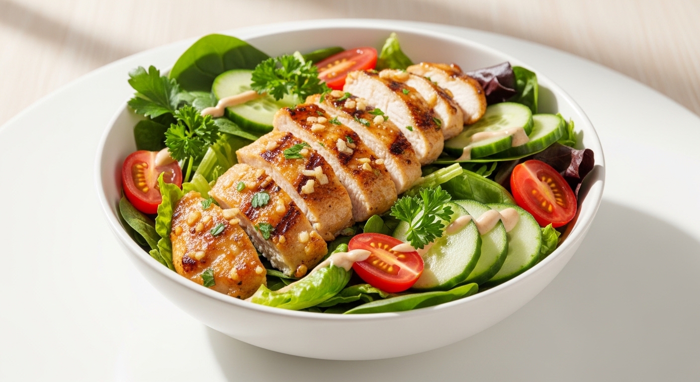 Garlic Butter Chicken Salad Bowls – A Flavor Explosion in Every Bite