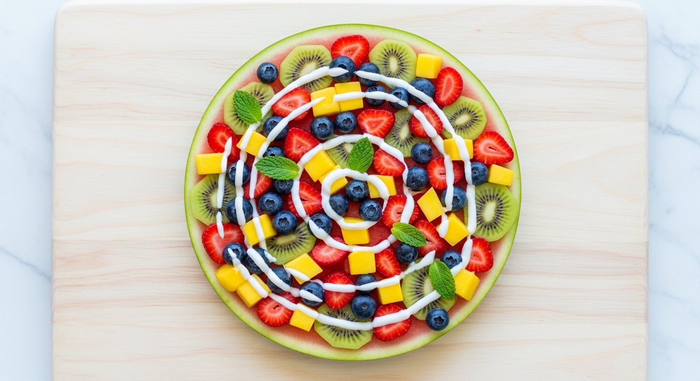 Watermelon Fruit Pizza: A Refreshing Summer Treat That’s as Fun to Make as It Is to Eat
