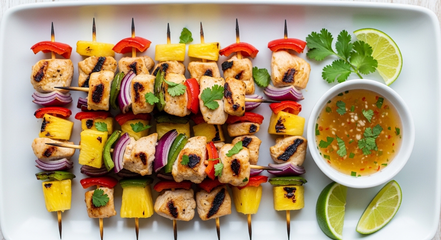 Tropical Chicken Skewers: A Burst of Flavorful Summer Joy