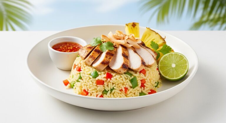 Tropical Chicken Rice: A Flavorful Escape to the Tropics