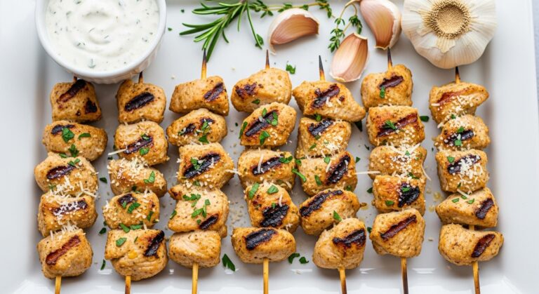 Garlic Parmesan Chicken Skewers: Juicy, Flavorful & Ready in 30 Minutes