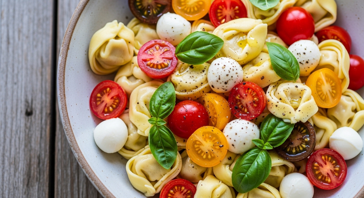 Chilled Tortellini Caprese: The Cool, Creamy Italian Salad You Need This Summer