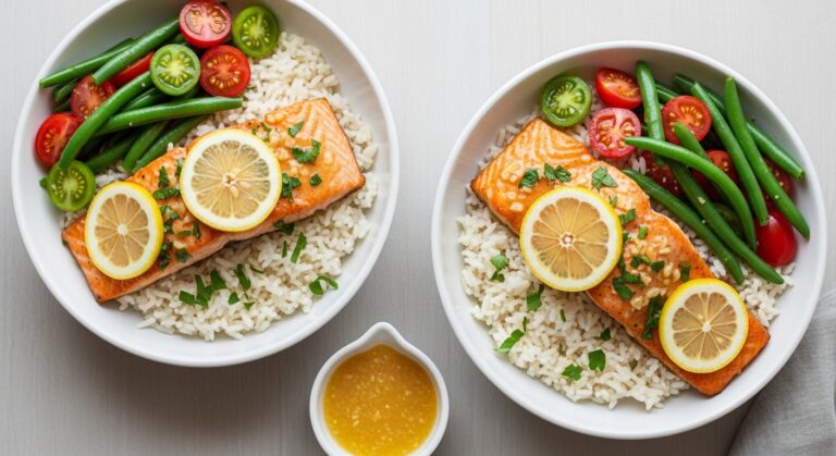 Lemon Garlic Salmon Rice Bowls: A Bright, Flavorful One-Bowl Wonder