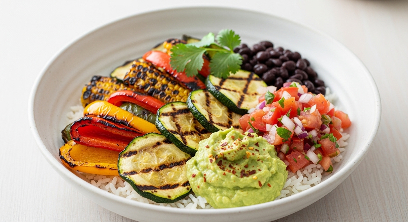 Grilled Veggie Burrito Bowls: A Smoky, Colorful, and Satisfying Plant-Powered Meal
