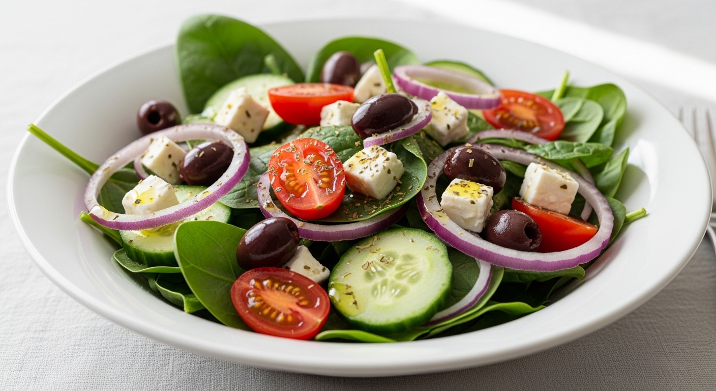 The Mediterranean Spinach Salad Recipe You’ll Crave Every Summer