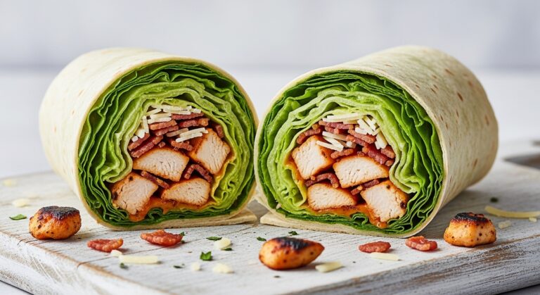 BBQ Chicken Caesar Wraps: A Perfect Fusion of Smoky, Tangy, and Creamy Flavors