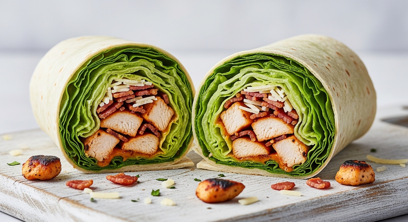 BBQ Chicken Caesar Wraps: A Perfect Fusion of Smoky, Tangy, and Creamy Flavors