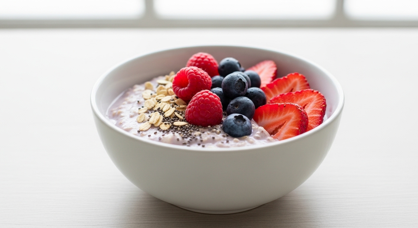 Chilled Berry Oatmeal: The Refreshing Twist on Your Morning Bowl