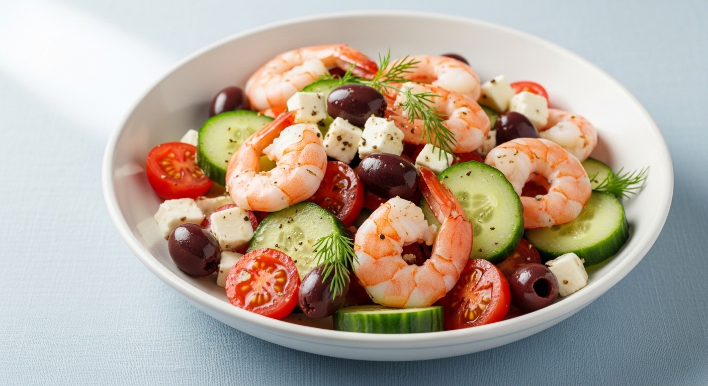 Chilled Greek Shrimp Salad: A Refreshing, Protein-Packed Meal for Warm Days