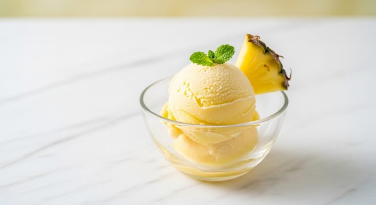 Frozen Pineapple Sorbet: A Refreshing, Creamy Summer Treat That Melts in Your Mouth